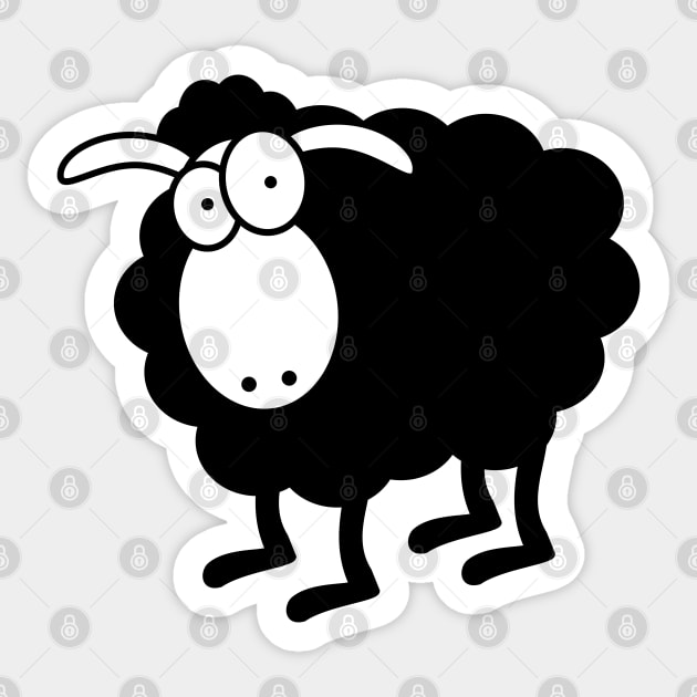 Black Sheep Sticker by Warp9